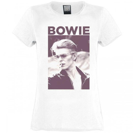 Front - Amplified Womens/Ladies Cigarette David Bowie T-Shirt
