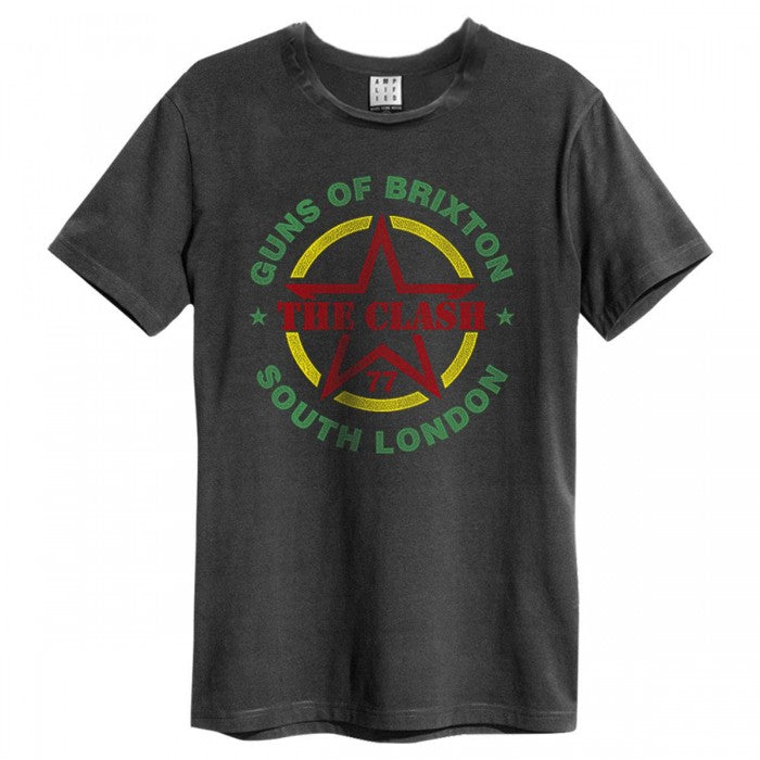 Front - Amplified Unisex Adult Guns Of Brixton The Clash T-Shirt