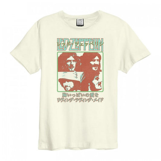 Front - Amplified Unisex Adult Japan Poster Led Zeppelin T-Shirt