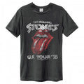 Front - Amplified Unisex Adult US Tour 78 The Rolling Stones T-Shirt