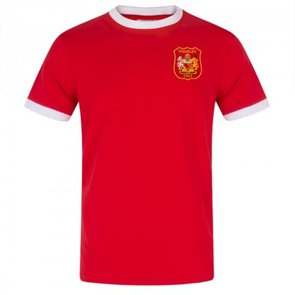 Front - Fan Originals Mens United Wembley 1958 Crest Polyester T-Shirt