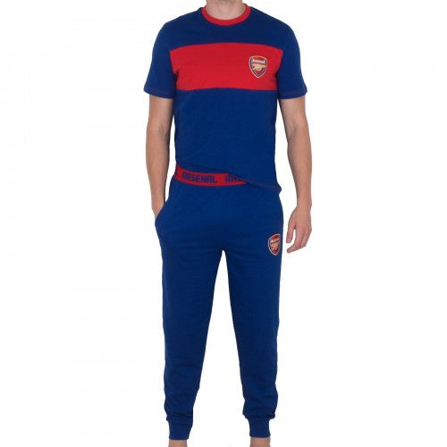 Front - Arsenal FC Mens Premium Long Pyjama Set
