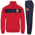 Front - Arsenal FC Boys Contrast Striped Tracksuit