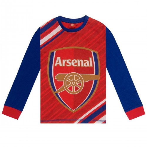 Red-Navy - Back - Arsenal FC Boys Sublimated Long Pyjama Set