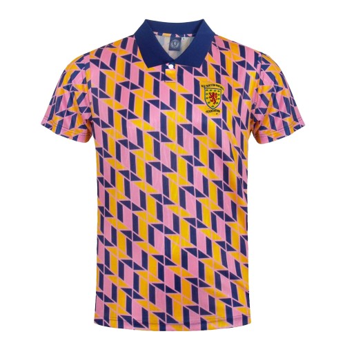 Front - Scottish FA Mens 1990 Retro Polo Shirt