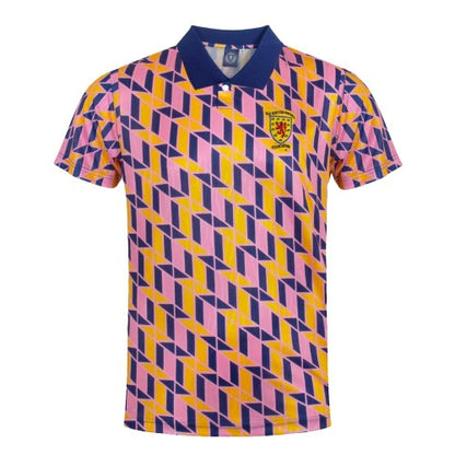 Front - Scottish FA Mens 1990 Retro Polo Shirt
