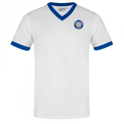 Front - Fan Originals Mens Leeds Retro V Neck T-Shirt