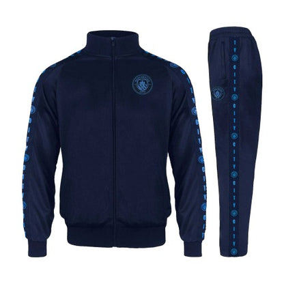 Front - Manchester City FC Mens Taped Tracksuit