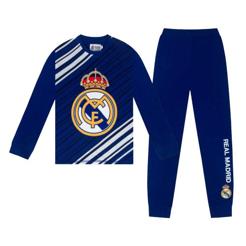 Front - Real Madrid CF Boys Vini Jr 7 Long Pyjama Set