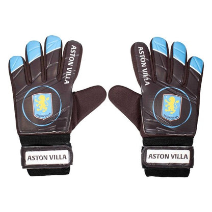 Front - Aston Villa FC Boys Crest Goalkeeper Gloves