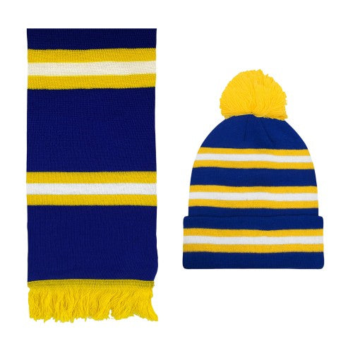 Front - Fan Originals Unisex Adult Leeds Hat And Scarf Set