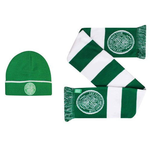 Front - Fan Originals Unisex Adult Celtic Hat And Scarf Set