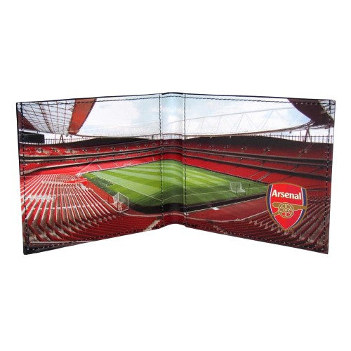 Front - Arsenal FC Stadium Faux Leather Football Wallet