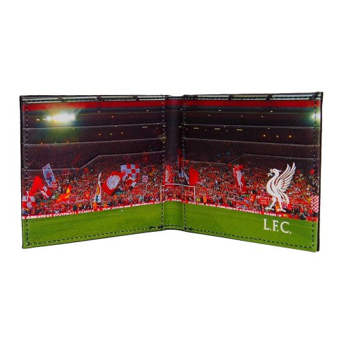 Front - Liverpool FC Stadium Faux Leather Football Wallet