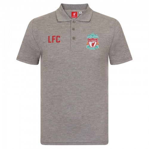 Front - Liverpool FC Mens Crest Polo Shirt