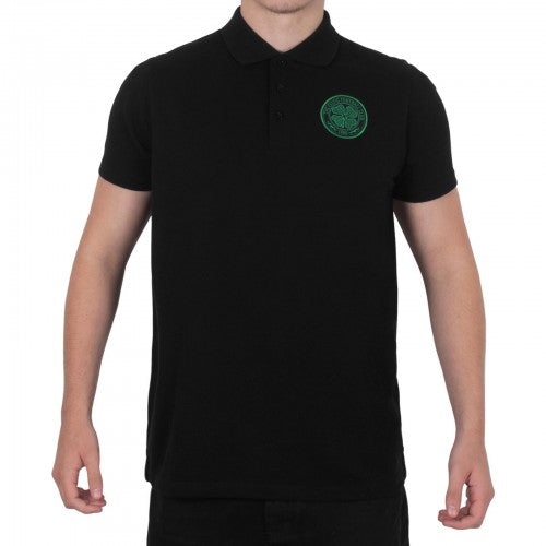 Front - Celtic FC Mens Crest Polo Shirt