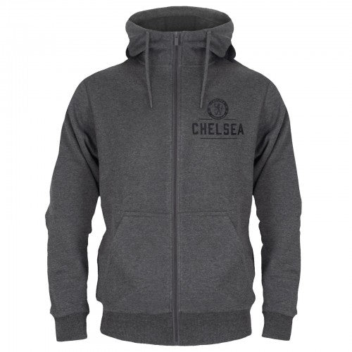 Front - Chelsea FC Mens Fleece Full Zip Hoodie