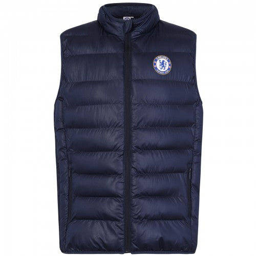 Front - Chelsea FC Mens Quilted Padded Gilet