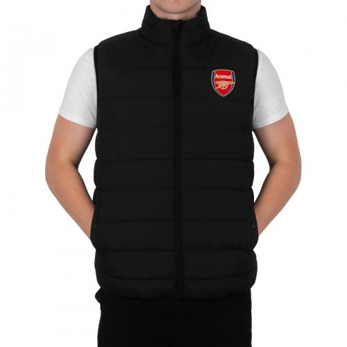 Front - Arsenal FC Mens Quilted Padded Gilet
