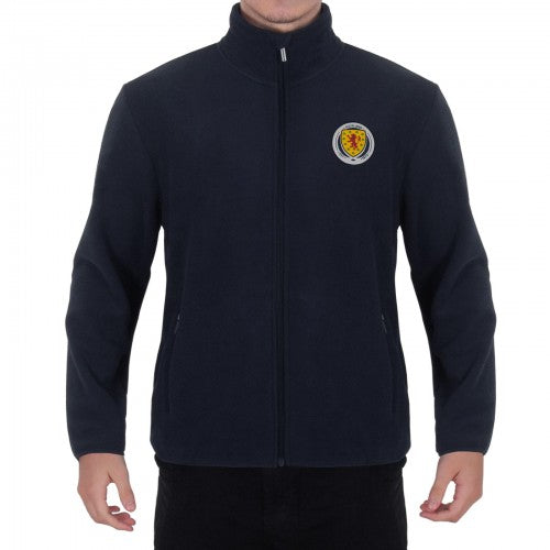 Front - Scottish FA Mens Crest Fleece Jacket