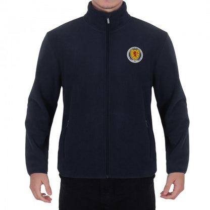 Front - Scottish FA Mens Crest Fleece Jacket