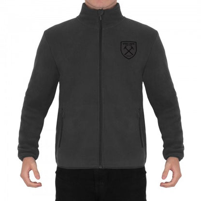 Front - West Ham United FC Mens Crest Fleece Jacket