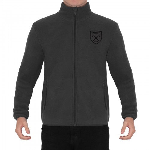 Front - West Ham United FC Mens Crest Fleece Jacket