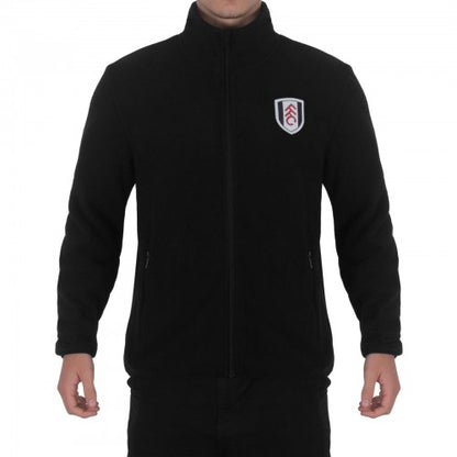 Front - Fulham FC Mens Crest Fleece Jacket
