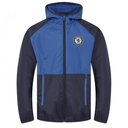Front - Chelsea FC Mens Crest Two Tone Windbreaker