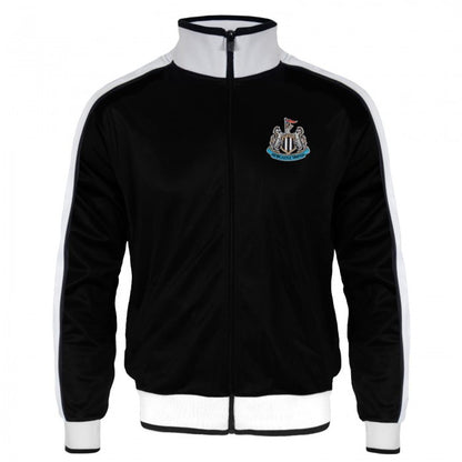 Front - Newcastle United FC Boys Retro Track Jacket