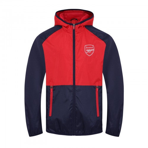 Front - Arsenal FC Mens Crest Raglan Windbreaker