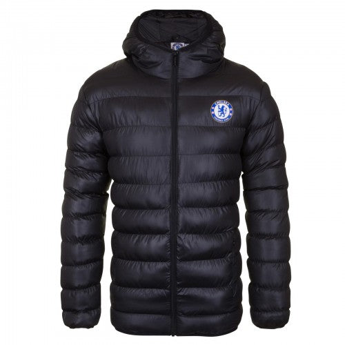 Front - Chelsea FC Mens Crest Quilted Jacket