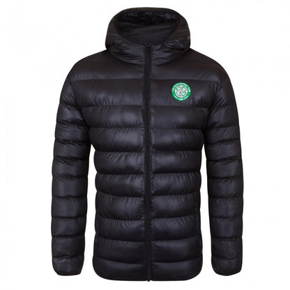 Front - Celtic FC Mens Crest Quilted Jacket