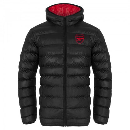 Front - Arsenal FC Mens Crest Quilted Jacket