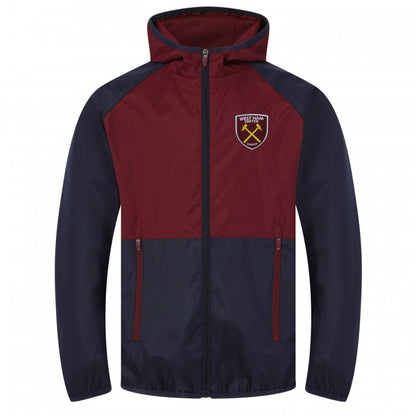 Front - West Ham United FC Mens Crest Raglan Windbreaker