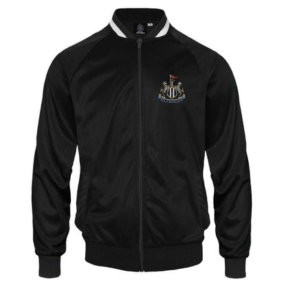Front - Newcastle United FC Mens Retro Bomber Jacket