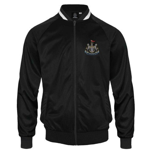 Front - Newcastle United FC Mens Retro Bomber Jacket