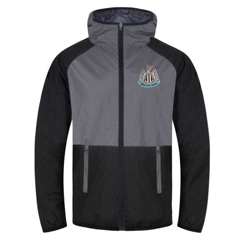 Front - Newcastle United FC Mens Crest Two Tone Windbreaker