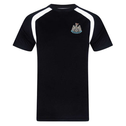 Front - Newcastle United FC Boys Crest Polyester T-Shirt