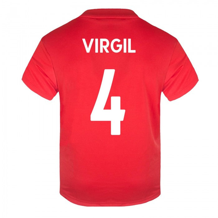 Front - Liverpool FC Mens Virgil 4 Polyester T-Shirt