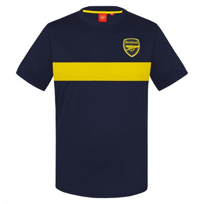 Front - Arsenal FC Mens Stripe Polyester T-Shirt