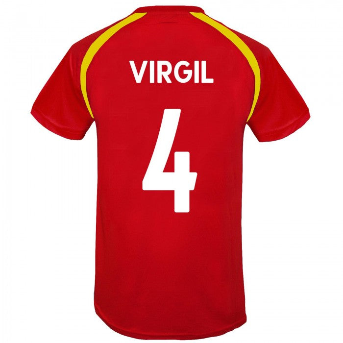 Front - Liverpool FC Mens Virgil 4 Polyester T-Shirt