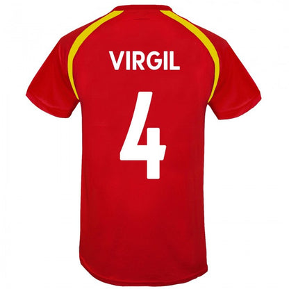 Front - Liverpool FC Mens Virgil 4 Polyester T-Shirt