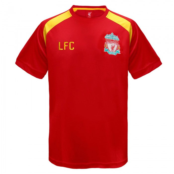 Front - Liverpool FC Boys Polyester T-Shirt