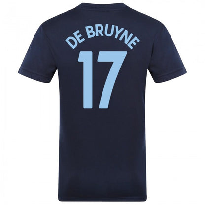 Front - Manchester City FC Mens De Bruyne 17 Polyester T-Shirt
