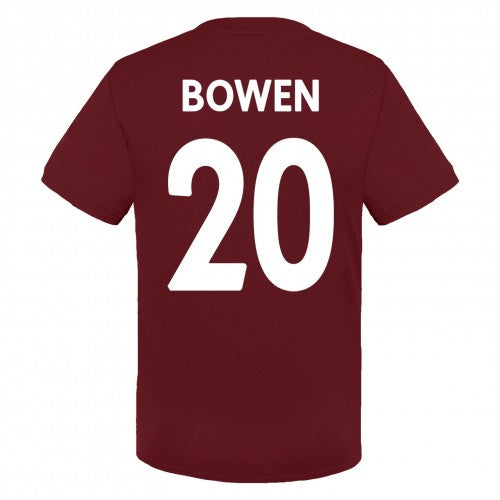 Front - West Ham United FC Boys Bowen 20 Polyester T-Shirt