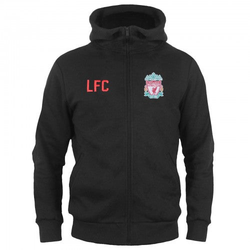 Front - Liverpool FC Boys Fleece Full Zip Hoodie