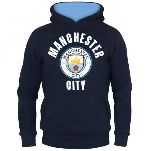 Front - Manchester City FC Boys Fleece Hoodie