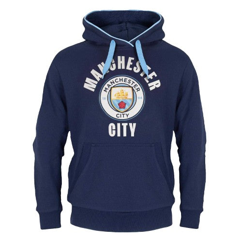 Front - Manchester City FC Mens Graphic Fleece Hoodie