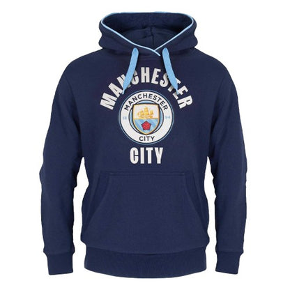 Front - Manchester City FC Mens Graphic Fleece Hoodie